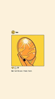 an orange and yellow poster with the words i am the sun in it's hand