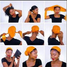 Tie A Turban, Hair Scarf Styles, Head Scarf Styles, Pelo Afro, Penteado Cabelo Curto