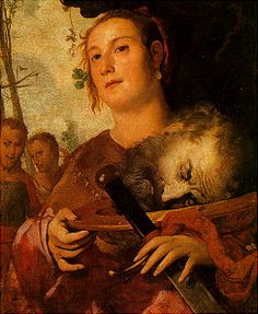 a painting of a woman holding a wine bottle