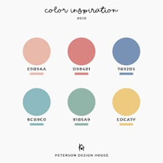 the color chart for different colors and shapes