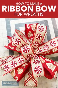 how to make a ribbon bow for wreaths with the words, how to make a ribbon bow for wreaths