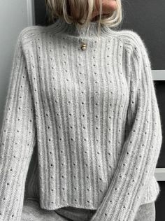 Rikke Sweater by Rikke Jönsson, No 1 kit Knitting kits Rikke Jönsson Knitting Paterns, Knitting Kit, Lace Knitting Patterns, Sweater Knitting, Learn How To Knit, Classic Sweater, Knit Sweaters, Knit In The Round, Knitting Kits