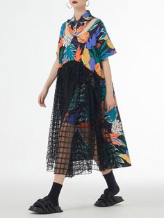 Kimonos, Maximalist Outfit, Leisure Fashion, Midi Dress Summer, Plus Dresses, Fashion Seasons, Outfit Casual, Mesh Dress, Midi Dresses