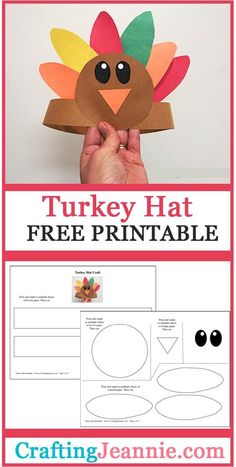 the turkey hat is an easy and fun thanksgiving craft for kids to make with paper