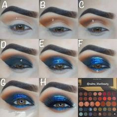 Choose Your Makeup, Makeup Morphe, Makeup Hacks Tutorials, Hooded Eye Makeup, Eye Makeup Steps, Natural Makeup Tutorial, Creative Eye Makeup, Blue Eyeshadow