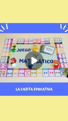 a board game with the words juego matifico written in spanish on it