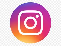 the instagram logo on a white background, with an orange and purple circle in the center