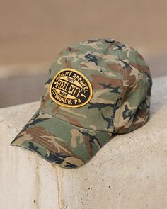 Perfect for all outdoor adventures! Poly-cotton blend, 5 panel structured, high-profile hat with plastic adjustable closure. Steel City, For Sale Sign, Outdoor Adventures, Outdoors Adventure, Trucker Hat, Camo, Cotton Blend, Hats