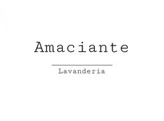 the words amaciante are in black and white