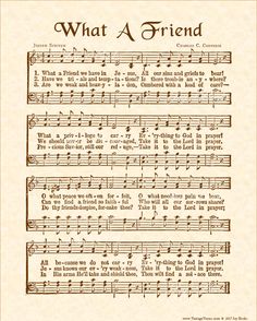 an old sheet music page with the words what a friend