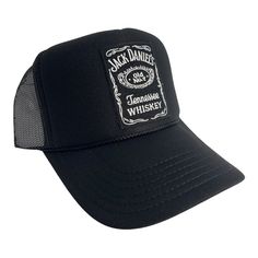 Otto Cap Black Color Adult Sz Brand New Whiskey Party, Black Trucker Hat, Jack Daniels Whiskey, Jack Daniels, Hat Cap, Hats Vintage, New Vintage, Adult Coloring, Whiskey