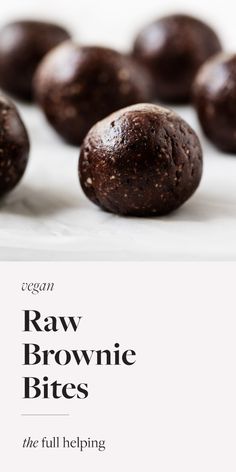 raw brownie bites sitting on top of a table