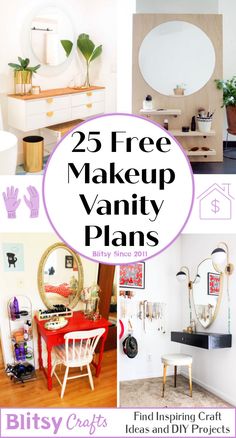 Dyi Vanity Shelf, Diy Makeup Vanity Small Space, Diy Kid Vanity, Diy Wall Vanity, Homemade Makeup Vanity, Makeup Vanity Plans, Dyi Vanity, Small Vanity Ideas Bedroom, Diy Makeup Vanity Plans