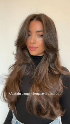 Haircuts For Medium Hair, Long Brown Hair, Long Hair With Bangs, Hairdo For Long Hair, Hair Stylist Life