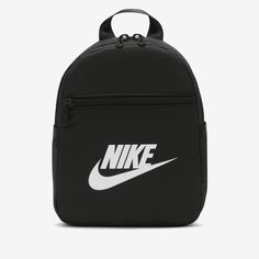 Upgrading a heritage favorite, the Nike Sportswear Mini Backpack is made with at least 55% recycled polyester fibers. It features a felt-lined accessories pocket and a premium webbing handle and shoulder straps. Nike Mini Backpack, Mochila Nike, Cute Mini Bags, Nike Backpack, Nike Sportswear Women, Outfit Combos, Mini Mochila, Random Items, Backpack Reviews