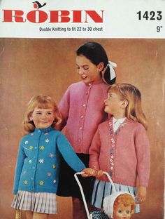 Learning To Drive, Vintage Knitting Patterns, V Neck Cardigan, Modern Outfits, Vintage Knitting, Double Knitting, Vintage Crochet, Buy Vintage, Knitting Pattern