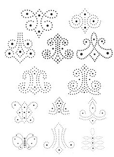 several dots are arranged in the shape of animals