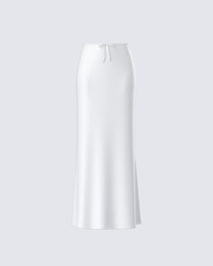 Float through your day with effortless charm in this white low-rise maxi skirt 🤍 Crafted from a blend of viscose fabric and complete with a satin ribbon at the center front, a picot trim along the waist, and a fit and flare style ✨ White Maxi Length Lined Skirt, White Lined Maxi Skirt, White Fitted Maxi Length Bottoms, White Formal Full-length Maxi Skirt, White Formal Maxi Skirt, Formal White Maxi Skirt, White Full-length Maxi Skirt For Spring, White Flowy Full-length Skirt, White Full Length Maxi Skirt For Spring