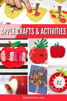 apple crafts and activities for kids to make