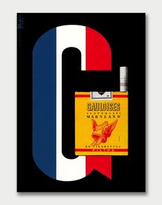 Gauloises, France, Celestino Piatti, 1950s/60s Funny Commercial Ads, Logos Retro, Polish Poster, Funny Commercials, Old Posters, Commercial Ads, French Poster