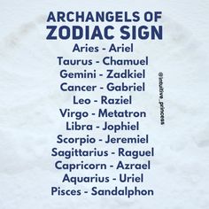 a sign with the names of zodiac signs on it