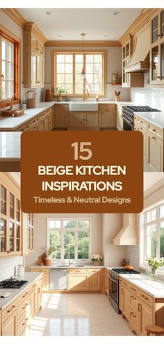 beige kitchen ideas Kitchen With Sunlight, Kitchen Design Light, Kitchen Beige, Designing A Kitchen, Latest Kitchen Designs, Purple Kitchen, Beige Living Rooms, Kitchen Backsplash Designs