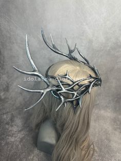 Element Oc, Keyleth Cosplay, Viking Crown, Bone Crown, Hooved Animals, Celtic Tree Astrology, Witch Autumn, River Goddess, Witch Crown