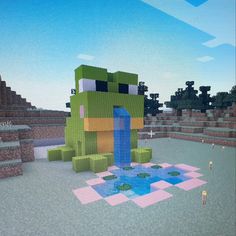 an image of a frog that is in minecraft