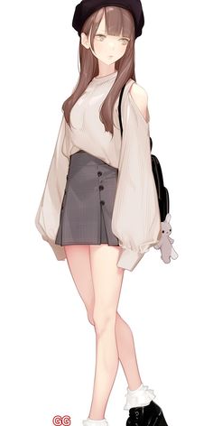 Cute Anime Outfits, Alt Outfits, Stylish Fall Outfits, Fashion D, Female Character Inspiration, Anime Inspired Outfits, Artist Outfit, Pin Image