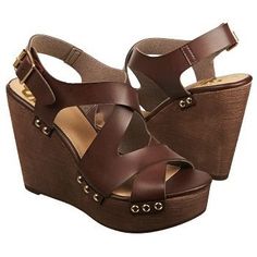 FERGALICIOUS Women's Lauren Wedge Sandal at Famous Footwear Oxfords With Socks, Brown Wedge Heels, The Bees Knees, Cloud Technology, Wedges Heels, Brown Wedges, Beaded Sandals, Womens Sandals Wedges, Famous Footwear