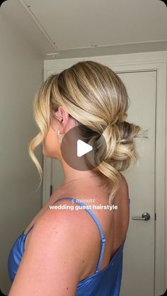 Lose Low Bun Hairstyles, Messy Updo Wedding Guest, Wedding Updo Guest, Simple Bun Updo Wedding, Lose Hairstyles Simple, Wedding Guest Hair Low Bun, Easy To Do Updo Hairstyles, Messy Bun Wedding Guest, Wedding Rehearsal Hair