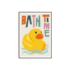 Bath Time Print - A2 size  Duck art print perfect for nurseries, children's rooms, or fun bathroom decor, this 'Bath Time' print is sure to bring smiles and brighten up your day. All prints are digitally designed by myself and printed to order.  Smooth fine art 230 gsm matte card. Printed with vivid colour and detail.   Sold without a frame. All prints are digitally designed by myself and printed to order.  Smooth fine art 230 gsm matte card. Printed with vivid colour and detail. Delivered rolled in a tube to avoid any creasing and ensure the print arrives in immaculate condition.  We recommend getting the print framed and hanging out of direct sunlight to ensure the colours don't fade. Sold without a frame. Bath Time Quotes, Duck Bathroom, Fun Bathroom Decor, Kids Bathroom Art, Fun Bathroom, Baby Bathroom, Duck Art, Time Art, Baby Colors