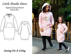 the little hoodie dress sewing pattern is easy to sew