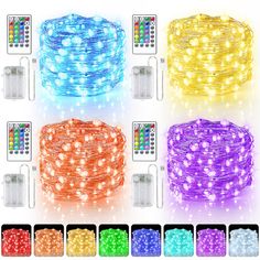 multicolored led rope lights with remote control for christmas decorations and party decorating