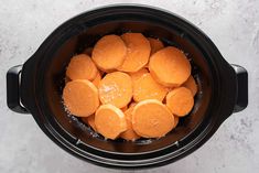 cooked carrots in the slow cooker ready to be cooked for dinner or dessert