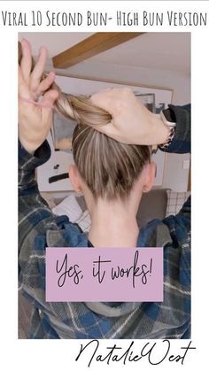 Bun Holder For Hair, Work Hair Bun, Bun Hacks, Bun High, High Bun Hair, Easy Bun Hairstyles For Long Hair, Grey Hair Care, Mom Beauty, Second Day Hairstyles