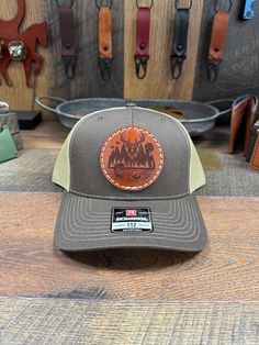 * Hand made in Liberty Ky * Deer Hunting Leather Patch Hat * I do offer custom patch's as well just message me  * You can check my Facebook page to see all my work.   https://www.facebook.com/profile.php?id=61551507831444&mibextid=LQQJ4d Custom Leather patch hats, Richardson 112 snap back. Hand Stitching for durability and longevity. I use top grade leather from Wicket & Craig English Bridle with Ritza Tiger Thread stitching. Each patch will be Top coated with resolene for a medium to high gloss finish, Water resistant acrylic top finish. There will be 5 colors of leather to choose from and a variety of stitching colors. I also offer/carry 13 colors of leatherette for a more vibrant look.  I do offer many more hat color options, if you don't see the color your looking for message me there' Western Style Adjustable Curved Brim Snapback Hat, Adjustable Brown Cap, Brown Adjustable Cap, Western Style Adjustable Baseball Cap With Curved Brim, Adjustable Western Snapback Hat With Curved Brim, Western Style Adjustable Snapback Hat With Curved Brim, Western Style Adjustable Snapback Hat With Flat Brim, Country Style Adjustable Snapback Hat, Casual Adjustable Hat Bands For Hunting