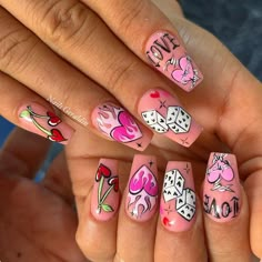 Crazy Pink Nails, Chula Nails, Nail Designs 2025, Sport Nails, Sports Nails, Pink Tip Nails, Pink French Nails, Beautiful Nail Polish, Crazy Nail Art