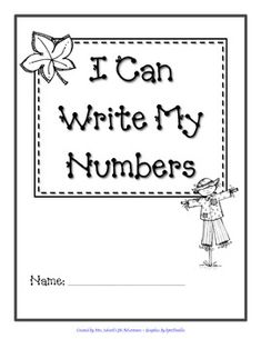 i can write my numbers worksheet for kids with pictures and words on it