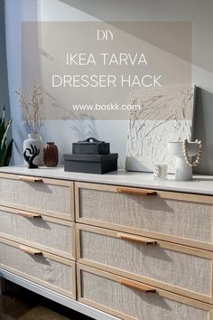 DIY Ikea Tarva Dresser Hack Ikea Tarva Dresser Hack, Tarva Dresser Hack, Ikea Dresser Makeover, Dresser Hack, Furniture Remodeling, Diy Dresser Makeover