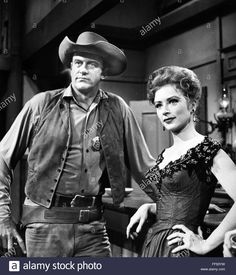 Gunsmoke, 1960. /njames Arness As Marshall Matt Dillon And Amanda Stock Photo, Royalty Free Image: 95472381 - Alamy Miss Kitty Gunsmoke, Famous Duos, Cowboy Stuff