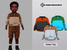 the child's clothing is designed to look like it has been made with different colors