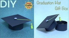 graduation hat gift box made out of paper