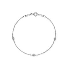 Tiffany Elsa Peretti Diamonds By The Yard Bracelet Bracelet In Sterling Silver With Three Round Brilliant Diamonds 7" Long Carat Total Weight .09 Includes Original Suede Pouch And Gift Box Tiffany Elsa Peretti, Bridal Jewelry Bracelets, Diamonds By The Yard, Tiffany Setting, Jewelry Tiffany, Tiffany Bracelets, Tiffany Necklace, International Jewelry, Tiffany Jewelry