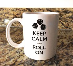 a white coffee mug sitting on top of a counter