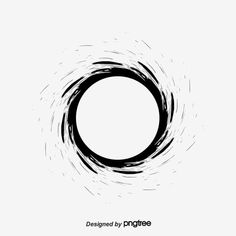 an abstract black and white circle with the word designed by pngteee on it