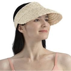 Premium Sun Visor Hat for Women, Straw Roll up Beach Hat by Sun Cube This summer visor hat has a large wide brim that provides complete UV/UPF/SPF 50+ protection. Foldable and packable, the straw sunhat with ponytail hole can be rolled-up, making it a vacation must have and a fashionable essential accessory. Perfect for beach, pool, golf, gardening, fishing, traveling, camping, hiking, jogging, running, walking, hawaii travel, any outdoor sports and activities. ADJUSTABLE PONYTAIL HOLE - Featuri Summer Visor, Beach Tops Summer, Packable Sun Hat, Womens Beach Hat, Golf Visor, Wide Brim Straw Hat, Straw Hat Beach, Sun Visor Hat, Summer Sun Hat