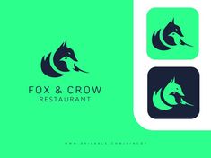 Fox, &, Crow, Restaurant, logo, Design, Fox And Crow, Crow Logo, Restaurant Logo, Restaurant Logo Design, Logo Restaurant