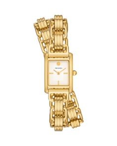 Tory Burch The Eleanor Mini Watch, 25mm Clock Bracelet, Tory Burch Watch, Long Bracelet, Mini Bracelet, Quartz Bracelet, White Dial, Stainless Steel Watch, Wrap Watch, O Clock