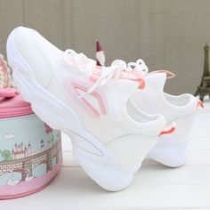 Advbridge Female Autumn New Mesh Breathable Casual Sports Shoes White Korean Student Women Lolita Sneakers Anime Kawaii Cute Casual Zebra Shoes, White Korean, Korean Student, Womens Boots Flat, Low Heel Ankle Boots, Orange Shoes, Nude Shoes, Wedding Shoes Heels, Girly Shoes